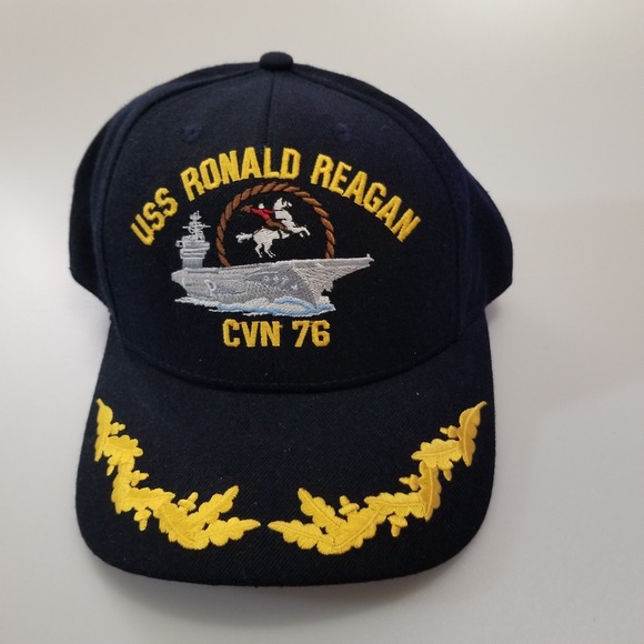 Corps Other - USS Ronald Reagan CVN 76 Hat Cap Snapback Navy The Corps Made in USA Embroidered